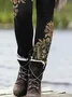 Casual Jersey Floral Tight Leggings