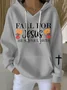 Regular Fit Casual Jesus Copy Hooded Hoodie