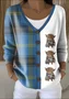 Casual V Neck Cardigan