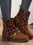 Pu Color Block Autumn Boots