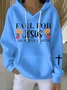 Regular Fit Casual Jesus Copy Hooded Hoodie