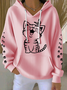 Women'S Cute Cat Print Casual Hoodie Sweatshirt