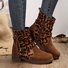 Pu Color Block Autumn Boots