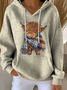 Women's Highland Cow Casual Hooded Sweatshirt