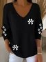Women'S Dog Paw Print Casual T-Shirt