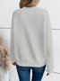Sports Embossed Loose V Neck Sweatshirt