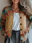 Loose Knitted Psychedelic Art Casual Cardigan