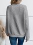 Sports Embossed Loose V Neck Sweatshirt