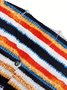 Loose Crew Neck Striped Peasant Cardigan
