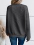 Sports Embossed Loose V Neck Sweatshirt