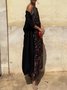 Women's Printing Geometric Daily Going Out Two-Piece Set Color1 Casual Spring/Fall Coat With Skirt Celebrity-style Cape And Skirt Two-piece Set