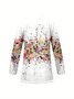 Women's Elegant Lightweight Cardigan Abstract Gradient Print Long Sleeve Jacket