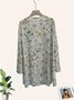 Women's Elegant Lightweight Cardigan Vintage Print Long Sleeve Jacket