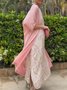 Women's Printing Geometric Daily Going Out Two-Piece Set Color1 Casual Spring/Fall Coat With Skirt Celebrity-style Cape And Skirt Two-piece Set