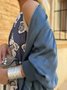 Women's Printing Geometric Daily Going Out Two-Piece Set Color1 Casual Spring/Fall Coat With Skirt Celebrity-style Cape And Skirt Two-piece Set