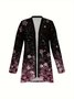 Women's Elegant Lightweight Cardigan Gradient Pattern Print Long Sleeve Jacket