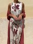 Women's Printing Geometric Daily Going Out Two-Piece Set Color1 Casual Spring/Fall Coat With Skirt Celebrity-style Cape And Skirt Two-piece Set
