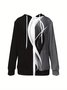 Casual Hoodie Geometric Loose Jacket