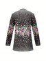 Women's Elegant Lightweight Cardigan Gradient Pattern Print Long Sleeve Jacket