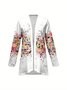 Women's Elegant Lightweight Cardigan Abstract Gradient Print Long Sleeve Jacket