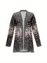 Women's Elegant Lightweight Cardigan Gradient Pattern Print Long Sleeve Jacket