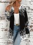 Crew Neck Loose Gradient Pattern Simple Jacket