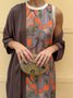Women's Printing Geometric Daily Going Out Two-Piece Set Color1 Casual Spring/Fall Coat With Skirt Celebrity-style Cape And Skirt Two-piece Set