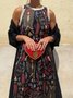 Women's Printing Geometric Daily Going Out Two-Piece Set Color1 Casual Spring/Fall Coat With Skirt Celebrity-style Cape And Skirt Two-piece Set