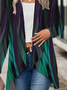 Women's Abstract Print Casual Long Sleeve Cardigan