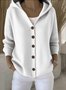 Women Casual Plain Hoodie Long Sleeve Cardigan
