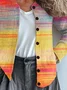 Regular Fit Casual Printing Crew Neck Cardigan