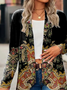 Women's Floral Print Casual Long Sleeve Cardigan