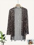 Women's Elegant Lightweight Cardigan Vintage Print Long Sleeve Jacket