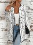 Crew Neck Loose Random Print Simple Jacket