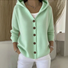 Women Casual Plain Hoodie Long Sleeve Cardigan