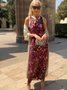Women's Printing Geometric Daily Going Out Two-Piece Set Color1 Casual Spring/Fall Coat With Skirt Celebrity-style Cape And Skirt Two-piece Set