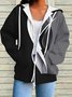 Casual Hoodie Geometric Loose Jacket