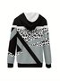 Casual Hoodie Geometric Loose Jacket