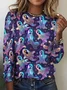 Halloween Casual Cotton Crew Neck T-Shirt