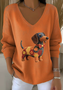 Casual V Neck Sweater