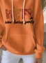 Women's Fall Thanksgiving Printed Hooded Sweatshirt