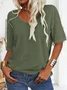 Loose Casual V Neck T-Shirt
