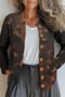 Loose Knitted Butterfly Peasant Cardigan
