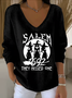 V Neck Regular Fit Casual Cotton Sweater