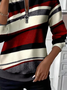 Zipper Loose Crew Neck Casual Sweatshirt