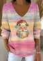V Neck Regular Fit Casual Sweater