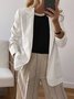 Casual Regular Sleeve Plain Lapel Collar Blazer