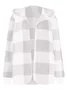 Plaid Urban Pocket Stitching Hooded Jacket