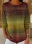 Loose Imitation Cashmere Crew Neck Vintage Sweater
