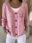 Regular Fit Animal Casual Cardigan